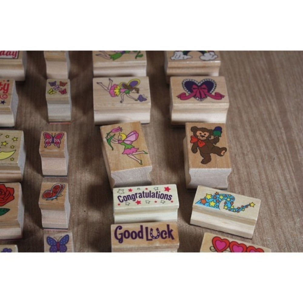 Huge Lot Of Various Stamps Happy Birthday, Thank You, Fairies,‎ Shapes, Flowers - Picture 3 of 6